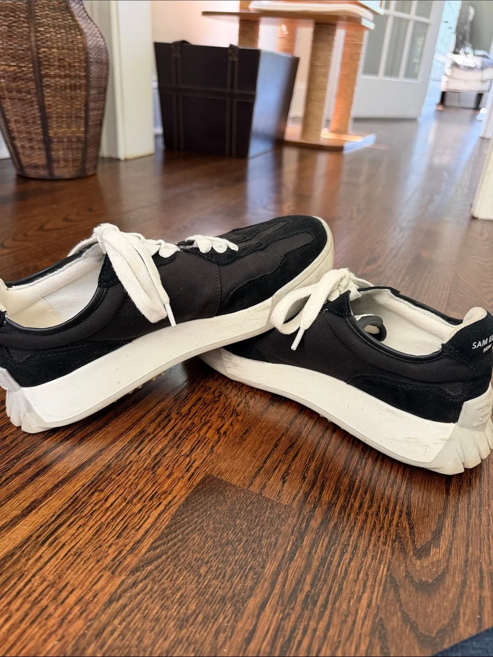 Sam Edelman Black Sneakers with White Trim